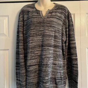 Le Chateau Gray stripe blend Tunic sweater Womens XXL